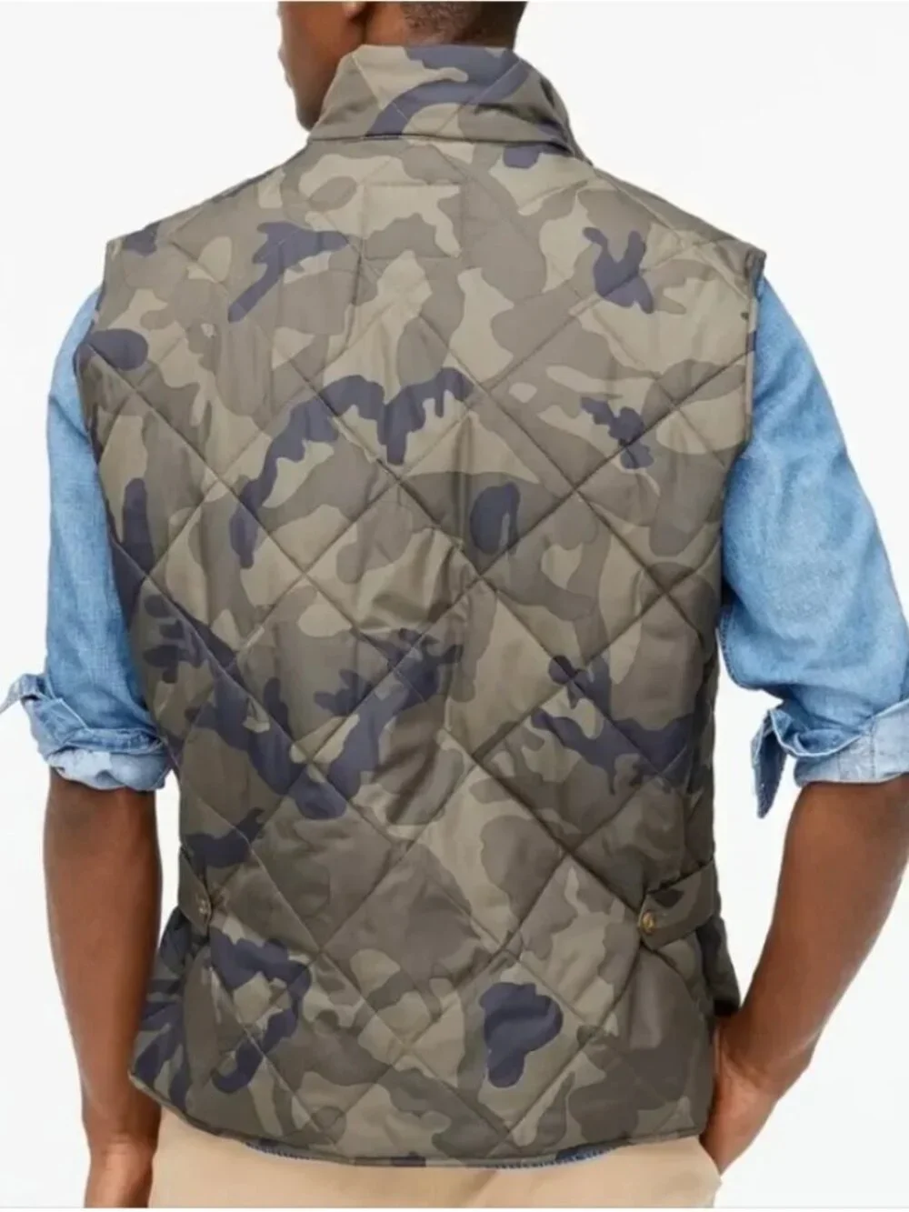 J. Crew Camo Quilted Vest - Size XL